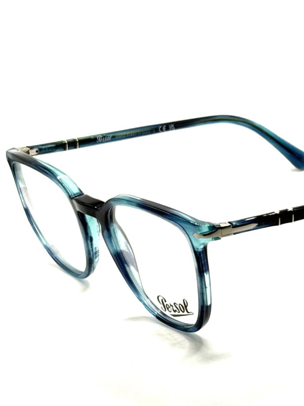 NEW PERSOL PO 3338-V 1193 STRIPED BLUE UNISEX EYEGLASSES 50MM 21 145